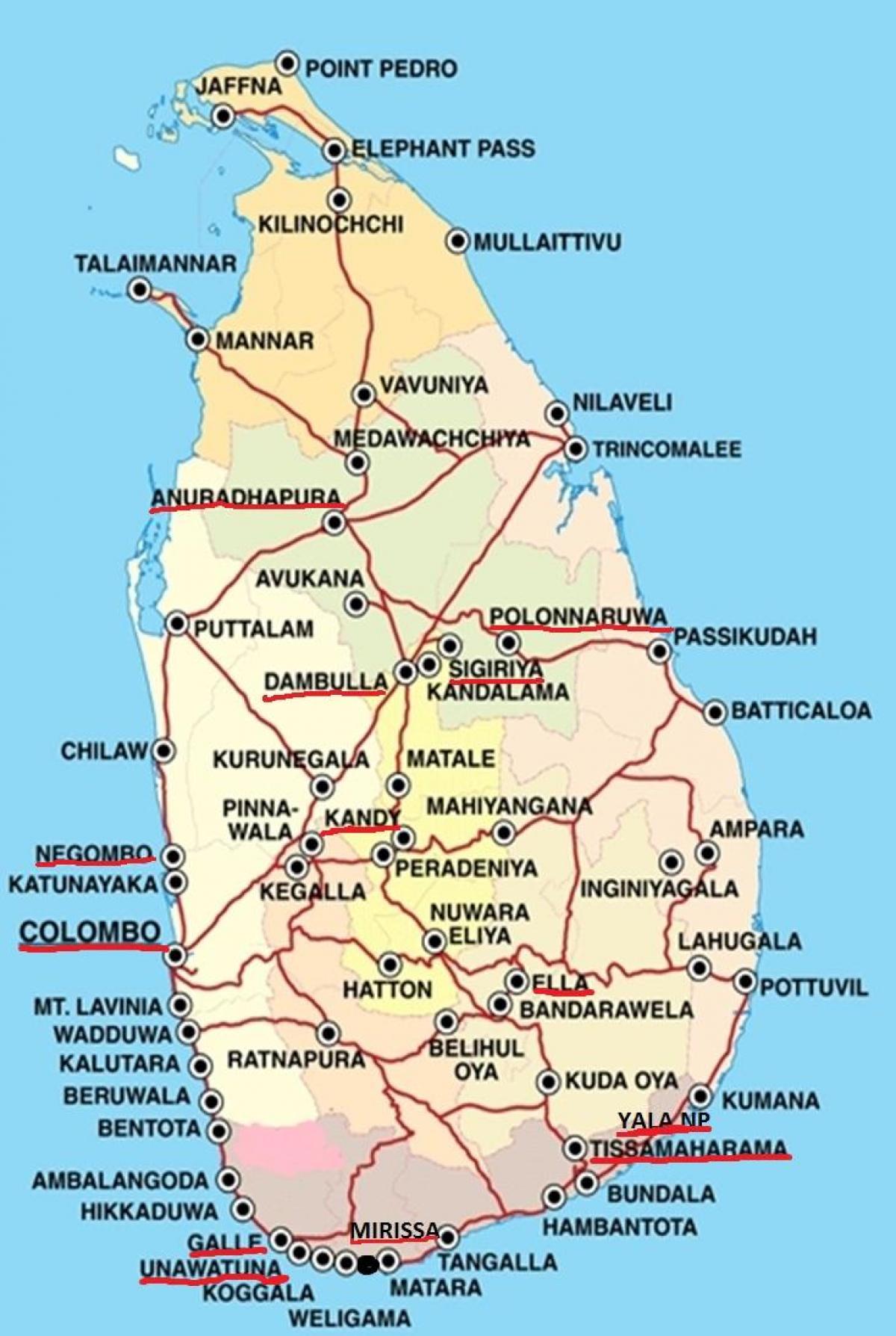 Ella mapie Sri Lanki