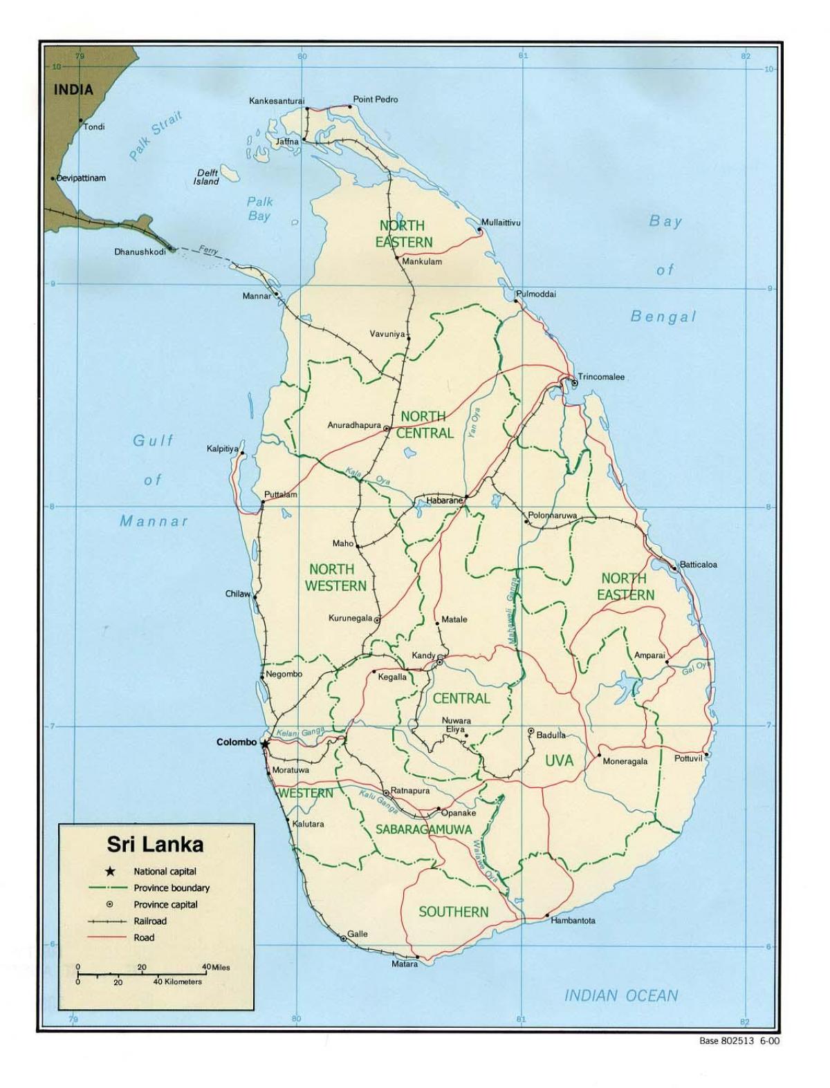 mapa koniec świata Sri Lanki
