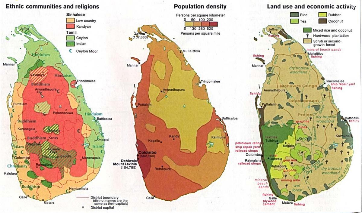 mapa rolnictwa Sri Lanki 