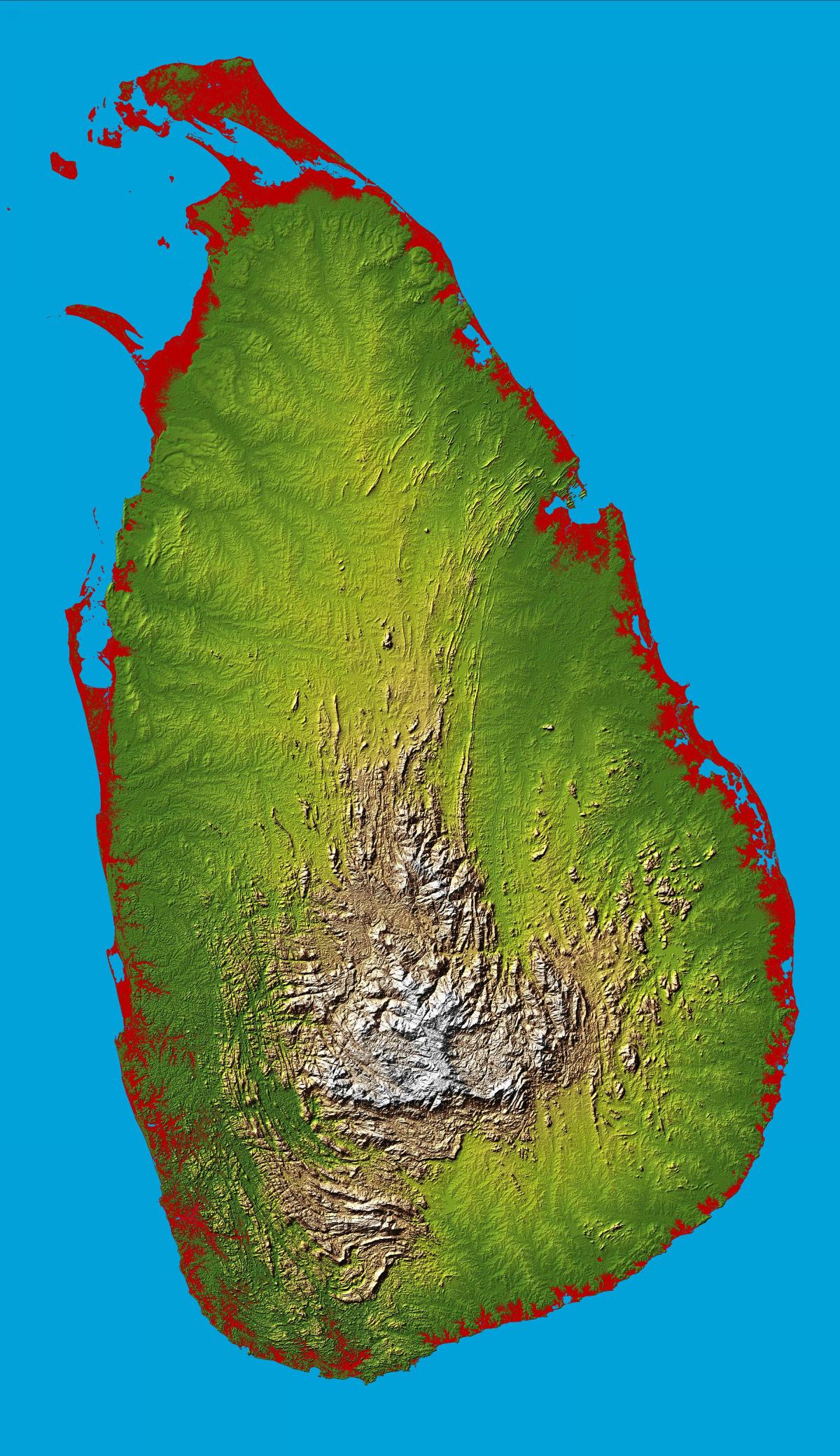 mapa Sri Lanki 3d