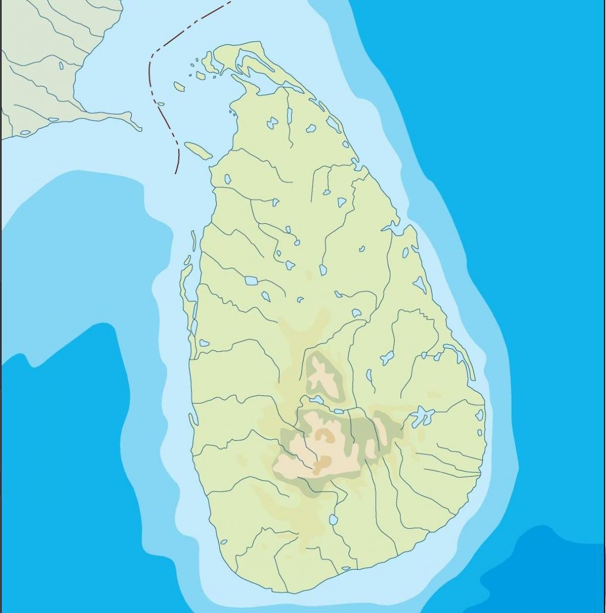 Sri Lanka mapa wektor