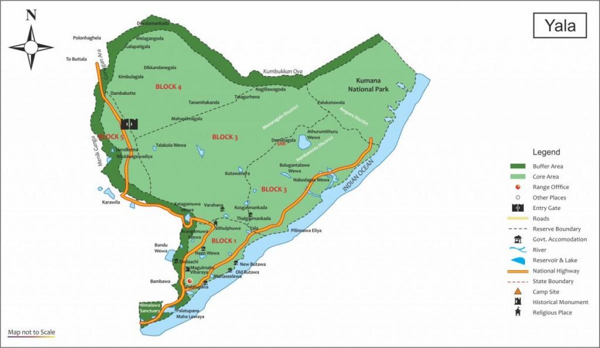 mapa Yala, Sri Lanka