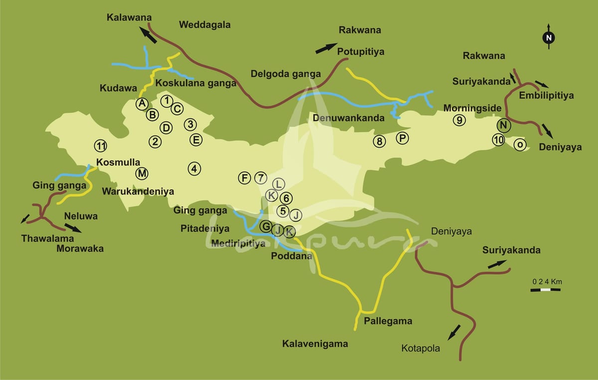 mapa Синхараджа Sri Lanka