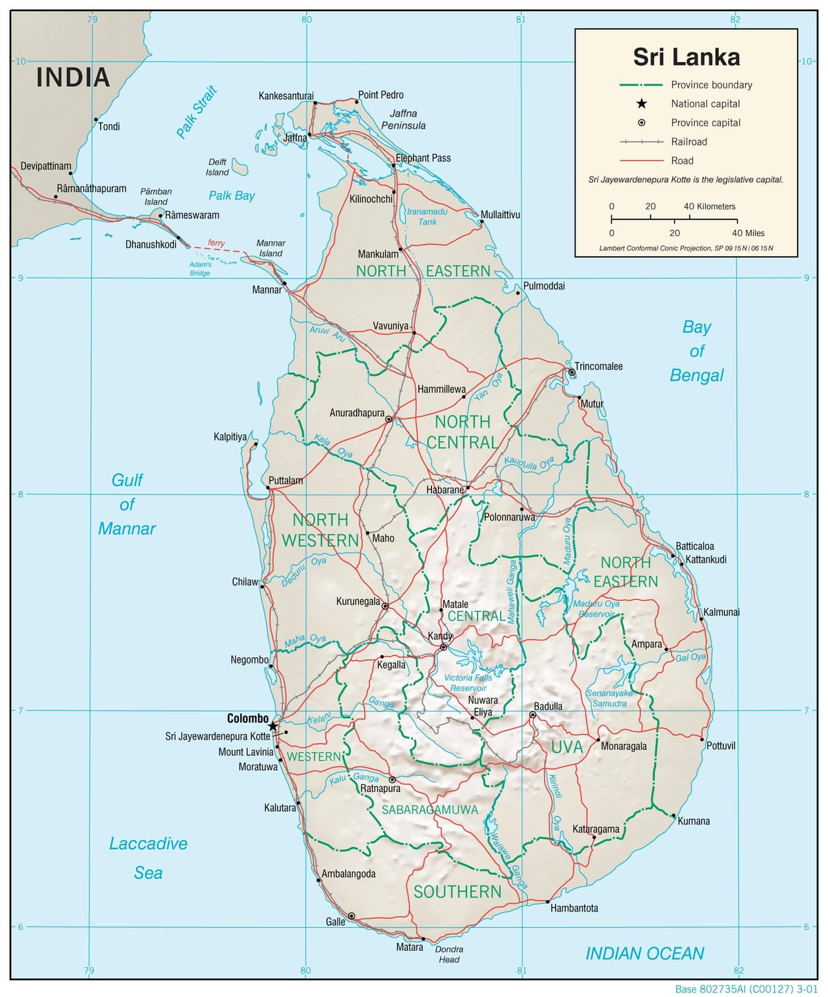 mapa nawigacyjna mapa Sri Lanki