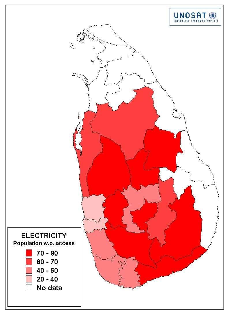 Sri lanka mapie ludności