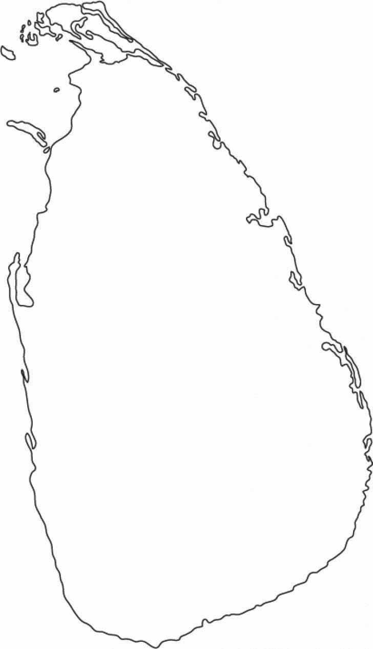 mapa Sri Lanki w trybie offline