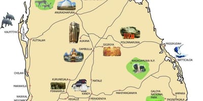 Mapa Bentota, Sri Lanka