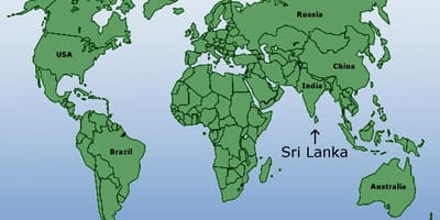 Lokalizacja ceylon mapa świata