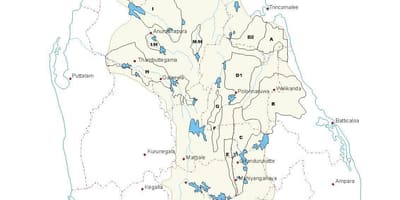 Mapa czołgi w Sri Lance