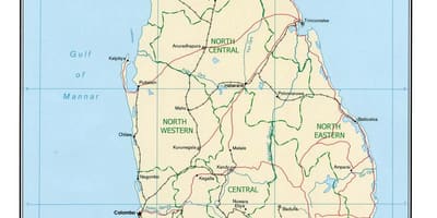 Mapa koniec świata Sri Lanki
