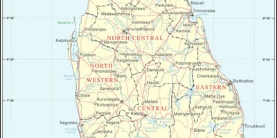 Lotniska Sri Lanki na mapie