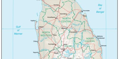 Mapa nawigacyjna mapa Sri Lanki