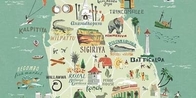 Mapa Sri Lanki plakat mapie 