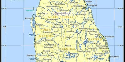 Mapa Sri Lance miejsc historycznych