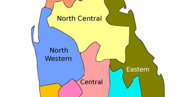 Sri Lanka mapa z państwami