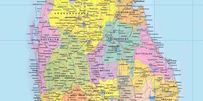 Mapa Sri Lanki syngaleskiej "mapy drogowej"