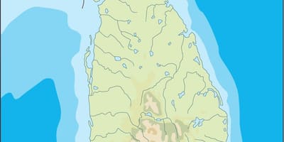 Sri Lanka mapa wektor