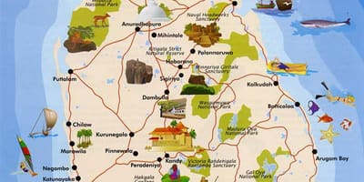 Sri Lanka to wyspa mapa