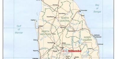 Mapa Sri Lanki dom 