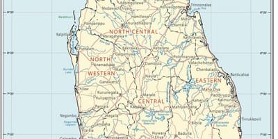 Korzeń Sri Lanka mapa