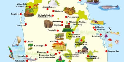 Mapa Unawatuna, Sri Lanka