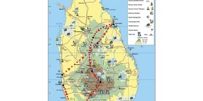 Mapa znaków w Sri Lance